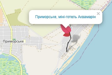 Карта Приморське бази відпочинку міні-готель Аквамарин