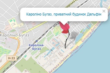 Карта Кароліно-Бугаз готель Дельфін